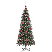 vidaXL Künstlicher Weihnachtsbaum Grün 150 cm PVC, Plastik und Stahl
