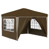 vidaXL Pop-up Partyzelt 288 x 288 x 245 cm Taupe Oxford-Stoff