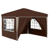 vidaXL Pop-up Partyzelt 288 x 288 x 245 cm Braun Oxford-Stoff
