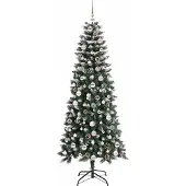 vidaXL Künstlicher Weihnachtsbaum Grün 180 cm PVC, Plastik und Stahl