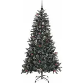 vidaXL Künstlicher Weihnachtsbaum Grün 180 cm PVC, Plastik und Stahl