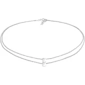 Elli Choker "Halskette Choker Layering Disc Kreis Geo 925 Silber" Gr. 36, silber, Halsketten, Damen, ohne Stein, Silber 925 (Sterlingsilber), Choker