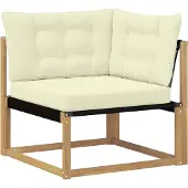 vidaXL Outdoor Ecksofa Massivholz Akazie Weiß