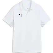 Puma teamLIGA26 Sideline Polo Jr white-black-flat light gray (04) 176