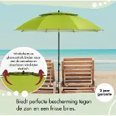 OEM Strandsonnenschirm 200cm grün UV-schutz verstellbar
