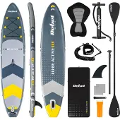 Rebel Aufblasbares SUP Board mit Schwimmsitz 350 cm Paddelset