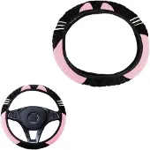 OEM Plüsch-Steuerradabdeckung, generische Steuerradabdeckung, Auto-Steuerradabdeckung, Anti-Slip, Auto-Accessoire, Damen- und Herren-Steuerradabdeckung, rosa