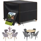 Markenlos Abdeckung für Gartenmöbel - wasserdicht und winterfest - schwarz