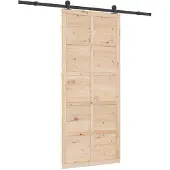 Syfax Schiebetür Natur 90 x 208 cm Massives Kiefernholz