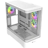 Thermaltake View 290 TG ARGB, Midi Tower, PC, Weiß, ATX, micro ATX, Mini-ITX, SPCC, Gehärtetes Glas, 18 cm