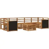 vidaXL Outdoor-Sofagarnitur 8 stk. Natur Massivholz Akazie