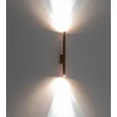 Euluna Wandleuchte Laser, kupferfarben, Metall, 40 cm hoch, G9
