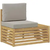 Syfax Outdoor End Sofa Massivholz Akazie Weiß