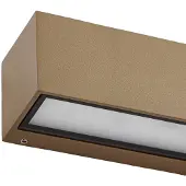 LUCANDE LED-Außenwandleuchte Lengo, 50cm, braun, down, 3000K