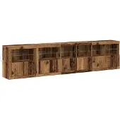 vidaXL LED-Sideboard Altholz 283 x 37 x 67 cm Holzwerkstoff