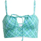 Roxy Tankini-Top "Printed Essentials Tank Top", Damen, Gr. XL, grün (katydid as if plaid), Obermaterial: 85% Polyester, 15% Elasthan., Bikini-Oberteile Tankini-Top