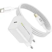 Avizar Mayaxess, 20W Netzteil für Galaxy S22 + USB-C Kabel 1m, Weiß