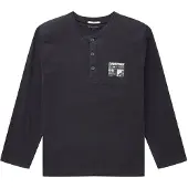 Tom Tailor Regular Printed Henley Langarm-t-shirt