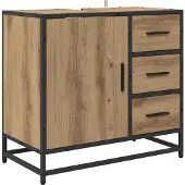 vidaXL Badezimmermöbel-Set 2 stk. Artisan-Eiche 65 x 33 x 60 cm