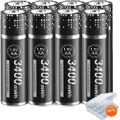 OEM AA Wiederaufladbare Batterie, 3400mWh Kapazität, Zuverlässige Leistung, Schwarz