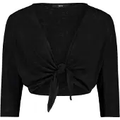 Zero Sweatjacke "Damen mit 3/4 Arm" Wickel-Design