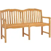 vidaXL Handgefertigte Rosenbank 150 x 60,5 x 95 cm Massivholz Teak
