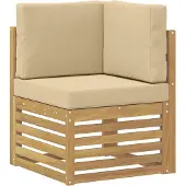 vidaXL Outdoor-Sofagarnitur 8 stk. Weiß und Beige Polyester