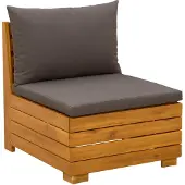 vidaXL 6 stk. Outdoor-Sofagarnitur Massivholz Akazie Braun