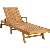 vidaXL Sonnenliege mit Kissen 100% Polyester mit solidem Teak