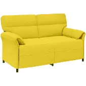 vidaXL Sofa Set 2 stk. Helles Gelb Stoff