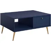 Feldmann-Wohnen Couchtisch Rose Wohnzimmertisch 87x66x43cm 1-türig Farbe wählbarmarineblau