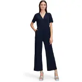 Cartoon Jumpsuit "Jumpsuit mit Bindegürtel", Damen, Gr. 38, EURO, blau (dunkelblau), Obermaterial: 95% Polyester PES. 5% Elasthan EL., Overalls Jumpsuit