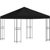 Syfax Pavillon 3 x 3 m Schwarz Polyester und Stahl 190 gsm
