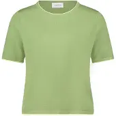 Cartoon Strickpullunder mit Rundhalsausschnitt in Khaki/Yellow | Gr.: 44