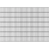 Alberts 661465 Doppelstabmattenzaun, kunststoffbeschichtet, matt schwarz, Höhe 140 cm