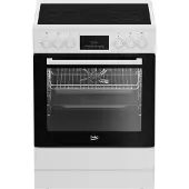 Beko FBE67300WCS, Freistehender Herd, Weiß, Drehregler, Weiß, Vorderseite, Elektronisch