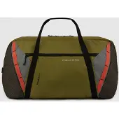 Piquadro Foldable Faltbare Reisetasche aus rezykliertem Stoff Militärgrün