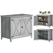 Outsunny Gartenschrank Holz, Geräteschuppen wetterfest 110x60x88,5cm, Gerätehaus
