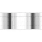 Alberts 664169 Doppelstabmattenzaun, kunststoffbeschichtet, matt schwarz, Höhe 80 cm