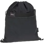 Lassig Turnbeutel LÄSSIG "Bold, black", Kinder, Gr. B/H/T: 36cm x 42cm, schwarz, Polyester, Taschen Turnbeutel, aus recyceltem Material