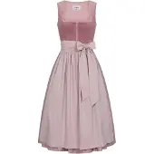 Nübler Dirndl NÜBLER "Dirndl lang Florentine", Damen, Gr. 40, EURO, rosa, Obermaterial: 99% Baumwolle CO. 1% Elasthan EL., Kleider Dirndl