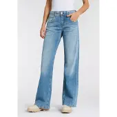 Herrlicher 5-Pocket-Jeans "Edna Denim Stretch" mit weitem Bein, Flared Fit