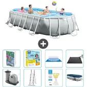 Intex Prism Frame Pool Oval - 503x274x122 cm - 7-teilig S582
