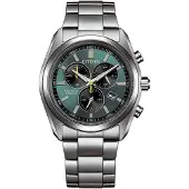 Citizen AT2590-59X Eco-Drive Herren-Chronograph Solaruhr Titan/Grün