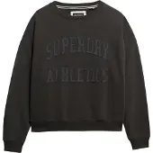 Superdry für Damen. W2012334A Graues Sweatshirt ?Athletic Tonal Applique? (XL), Lässig, Baumwolle, Langarm