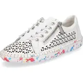 Rieker Damen Slipper Halbschuh Leder M2357, Größe:39 EU, Farbe:Weiß