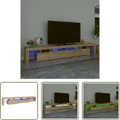 The Living Store TV-Schrank mit LED-Leuchten Sonoma-Eiche 260x36,5x40 cm