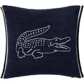 Lacoste Dekokissen "LBREAK", blau (marine), B:45cm L:45cm, Baumwolle, Polyester, Dekokissen_Sitzkissen_Kissenhüllen, Dekokissen, Mit -Krokodil in weißer Stickerei
