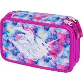 Baagl Federmäppchen für Jungen, Schulmäppchen für Schreibzubehör, Schulsachen Federtasche, Federmappe, 2-Fach Mäppchen für Schule (Unicorn)