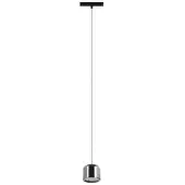 LINDBY LED-Pendellampe Lumaro,schwarz,Ø8,2cm,Alu,48V,dimmbar